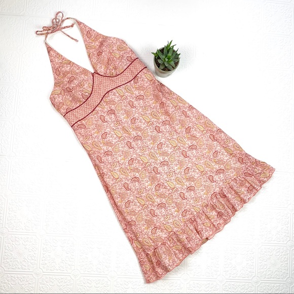 SFuzi Dresses & Skirts - SFuzi Pink Paisley Halter Dress SZ 7 NWT